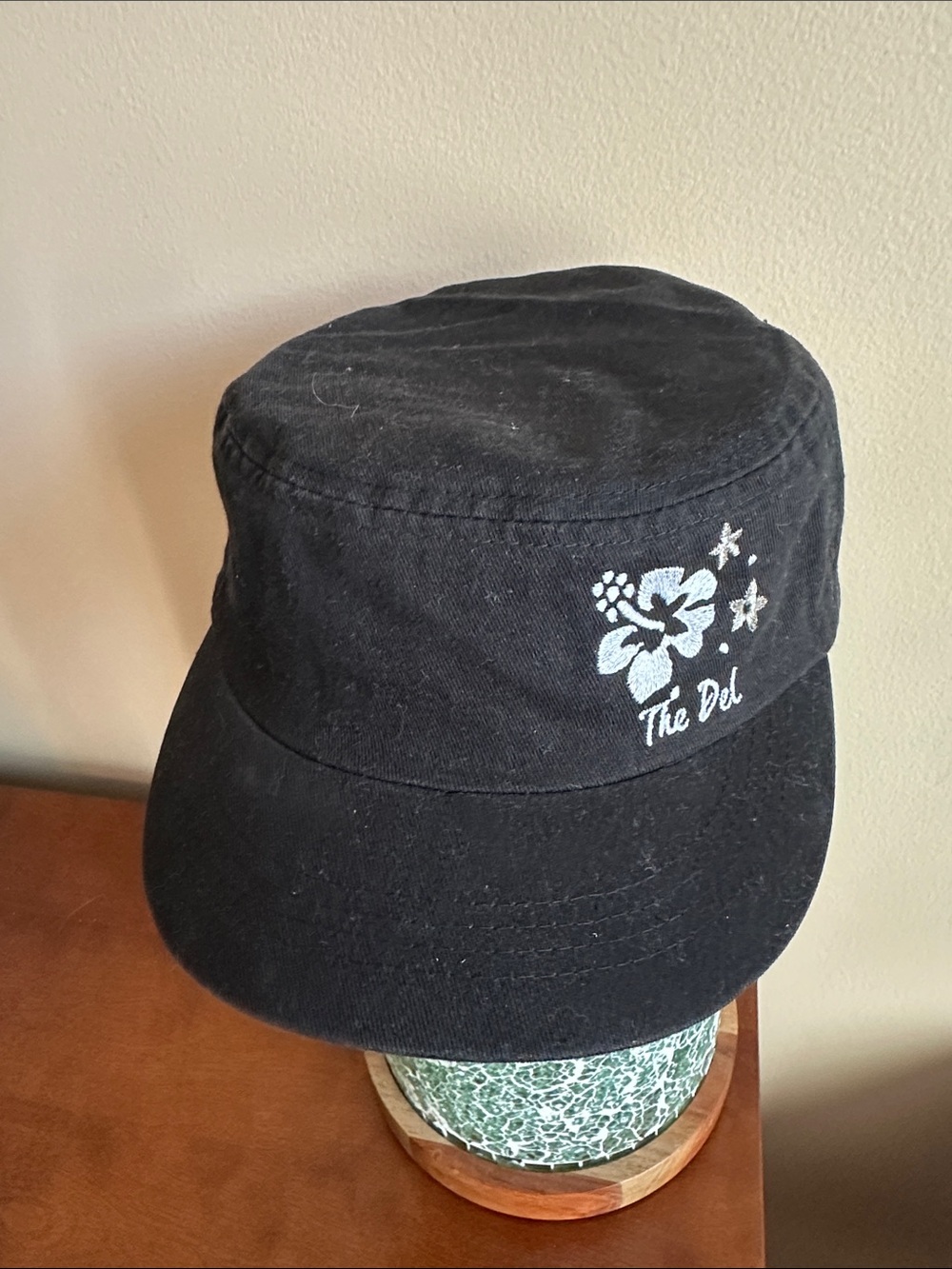 Hotel del Coronado “The Del” (CA) Black Embroidered Floral Cadet Hat